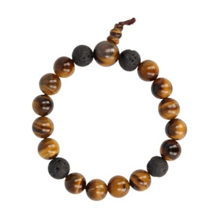 Tijgeroog powerbead mannen armband