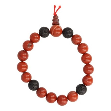 Jaspis rood powerbead mannen armband