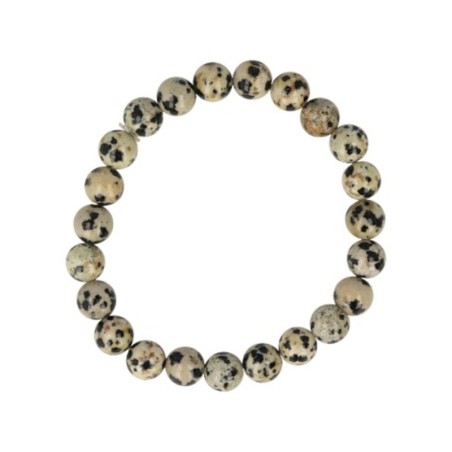 Jaspis dalmatiër kralenarmband 8 mm