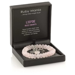 Roze kwarts Ruby Mania armband rond nr. 21