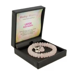 Roze kwarts Ruby Mania armband rond nr. 21