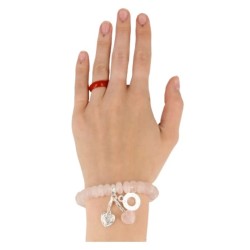 Roze kwarts Ruby Mania armband rond nr. 21