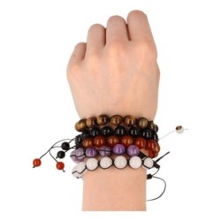 Carneool shamballa armband 10 mm