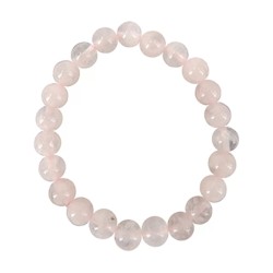 Roze kwarts kralenarmband 8 mm