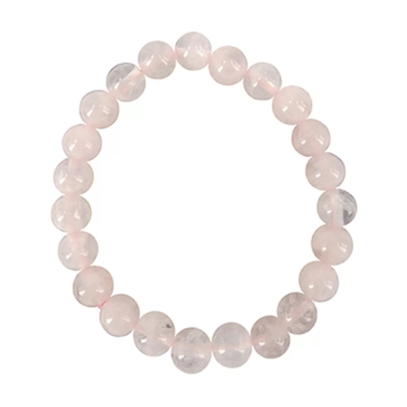 Roze kwarts kralenarmband 8 mm