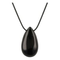 Obsidiaan zwart edelsteen druppel hanger