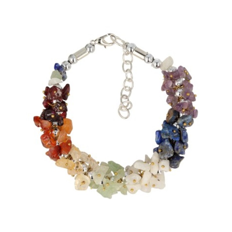 Chakra splitarmband cluster met sluiting