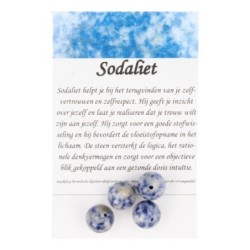 Sodaliet kralen 12 mm - 4 st.