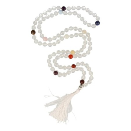 Chakra Bergkristal mala ketting