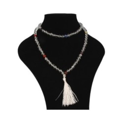 Chakra Bergkristal mala ketting