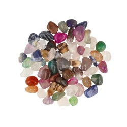 Agaat mix 100 gr. trommelstenen (bijgekleurd) (mt2)