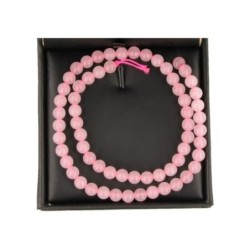 Roze kwarts kralen streng 6 mm