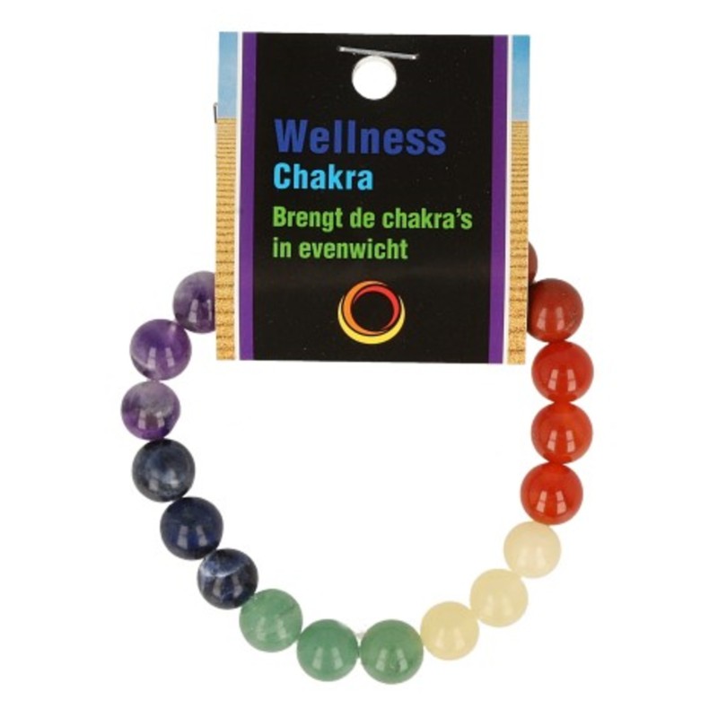 Chakra powerbead mannen + kaart 21 cm