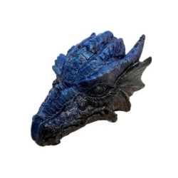 Orgonite draken schedel blauw/zwart