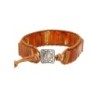 Carneool leren armband gipsy-style