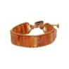 Carneool leren armband gipsy-style