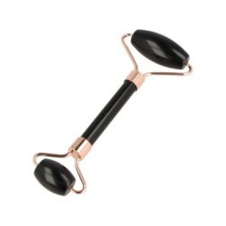 Obsidiaan zwart gezicht massage roller