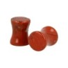 Plug oorpiercing per paar 8 mm Jaspis rood