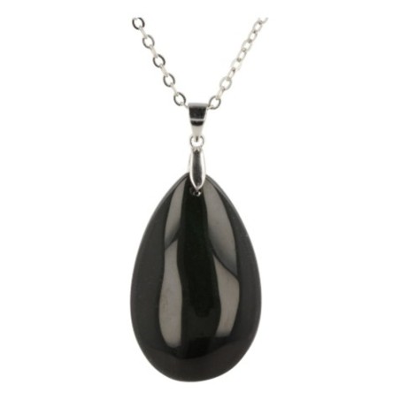 The drop of Obsidiaan regenboog - hanger XL