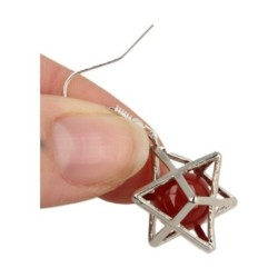 Carneool oorbellen merkabah