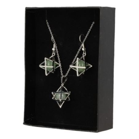 Aventurijn groen merkabah sieraden set