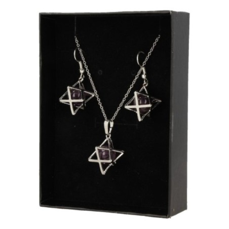 Amethist merkabah sieraden set