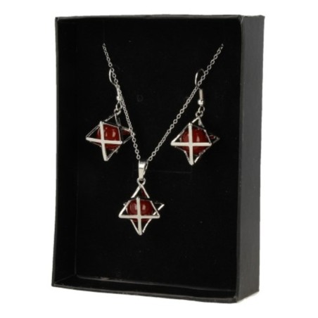 Carneool Merkabah sieraden set