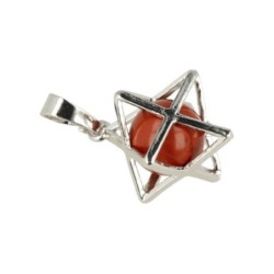 Jaspis rood Merkabah kooihanger