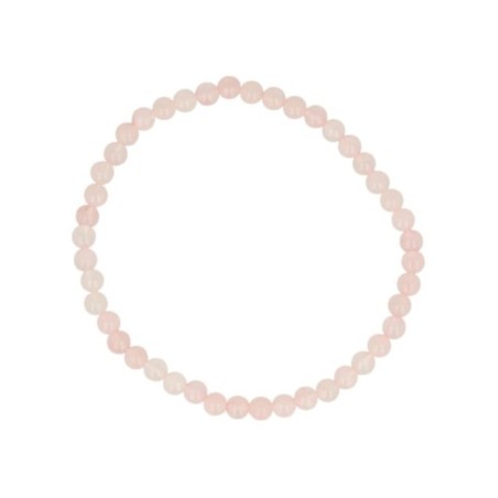 Roze kwarts kralenarmband 4 mm