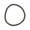 Obsidiaan goud kralenarmband 4 mm