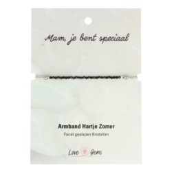 Toermalijn zwart armband Hartje zomer - Love Gems