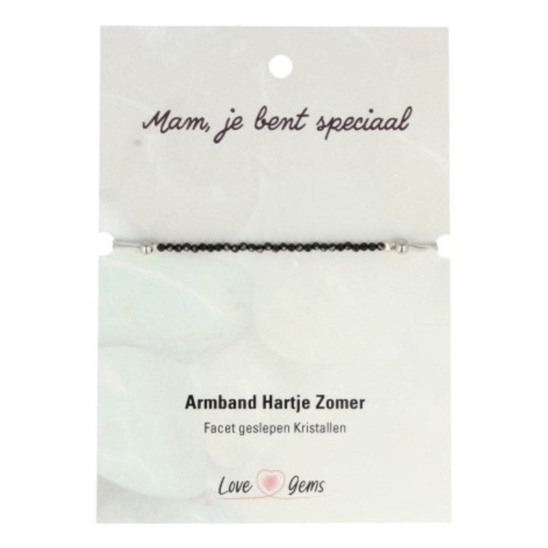 Toermalijn zwart armband Hartje zomer - Love Gems