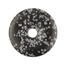 Obsidiaan sneeuwvlok donut 40 mm