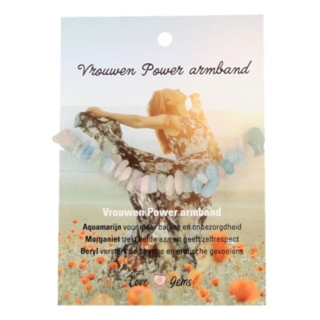 Vrouwen power armband split - Love Gems