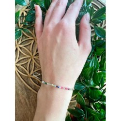 Multikleur hartje zomer armband - Love Gems