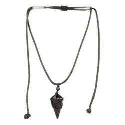 Obsidiaan zwart ketting mannen cone