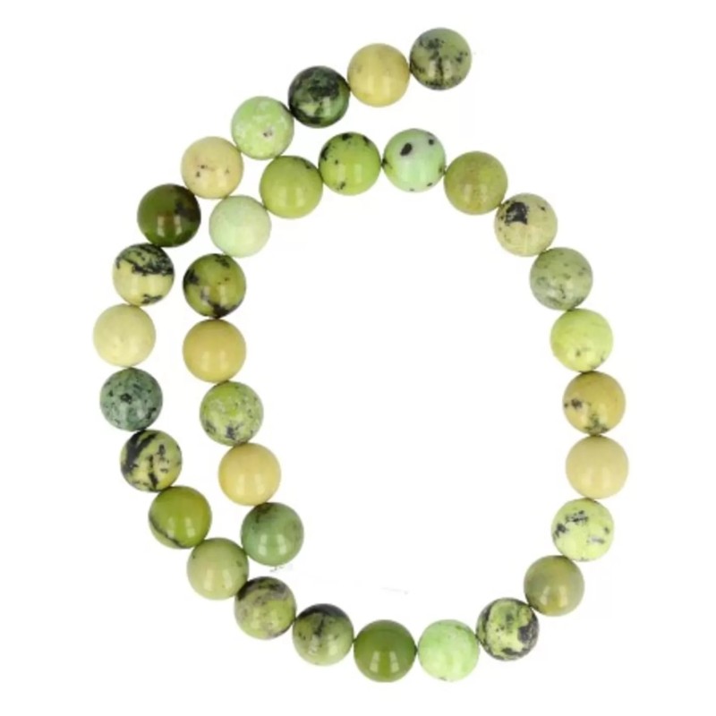 Noorse Jade 12 mm kralen streng (Lizardiet)