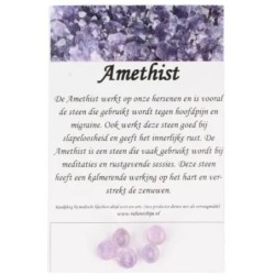 Amethist kralen facet 7mm - 5 st.