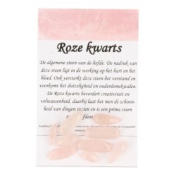 Roze kwarts kralen longdrop- 9 st.