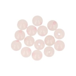 Roze kwarts kralen 6 mm - 15 st.