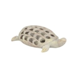 Speksteen waterschildpad in waterschildpad 9,5 cm