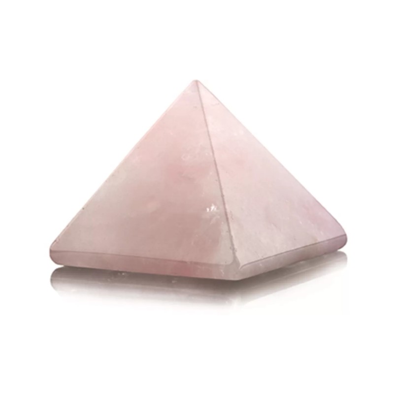 Roze kwarts piramide 25 mm edelsteen