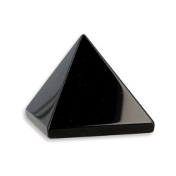 Obsidiaan zwart piramide 25 mm edelsteen