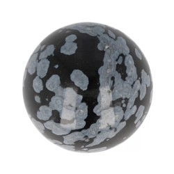 Obsidiaan sneeuwvlok edelsteen bol 20 mm