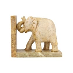 Speksteen olifant set boekensteunen 10 cm