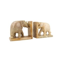 Speksteen olifant set boekensteunen 11,5 cm