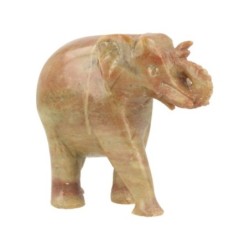 Speksteen olifant groen 8 cm