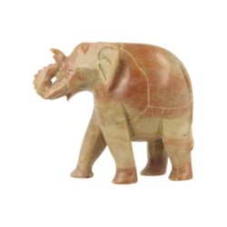 Speksteen olifant groen 8 cm