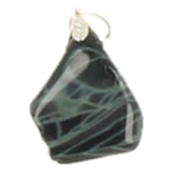 Edelsteenhanger Obsidiaan spinnenweb