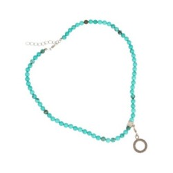 Fashion ketting Howliet blauw 6mm kralen (bijgekleurd)